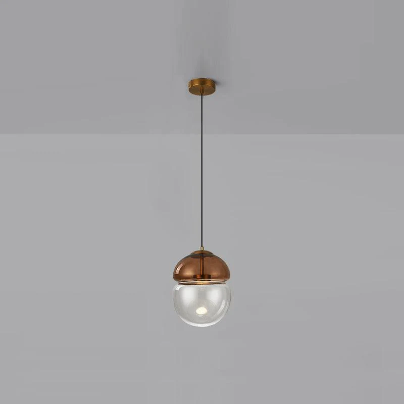 Aged Modern Minimalist Dome Glass Pendant Light - Image 14
