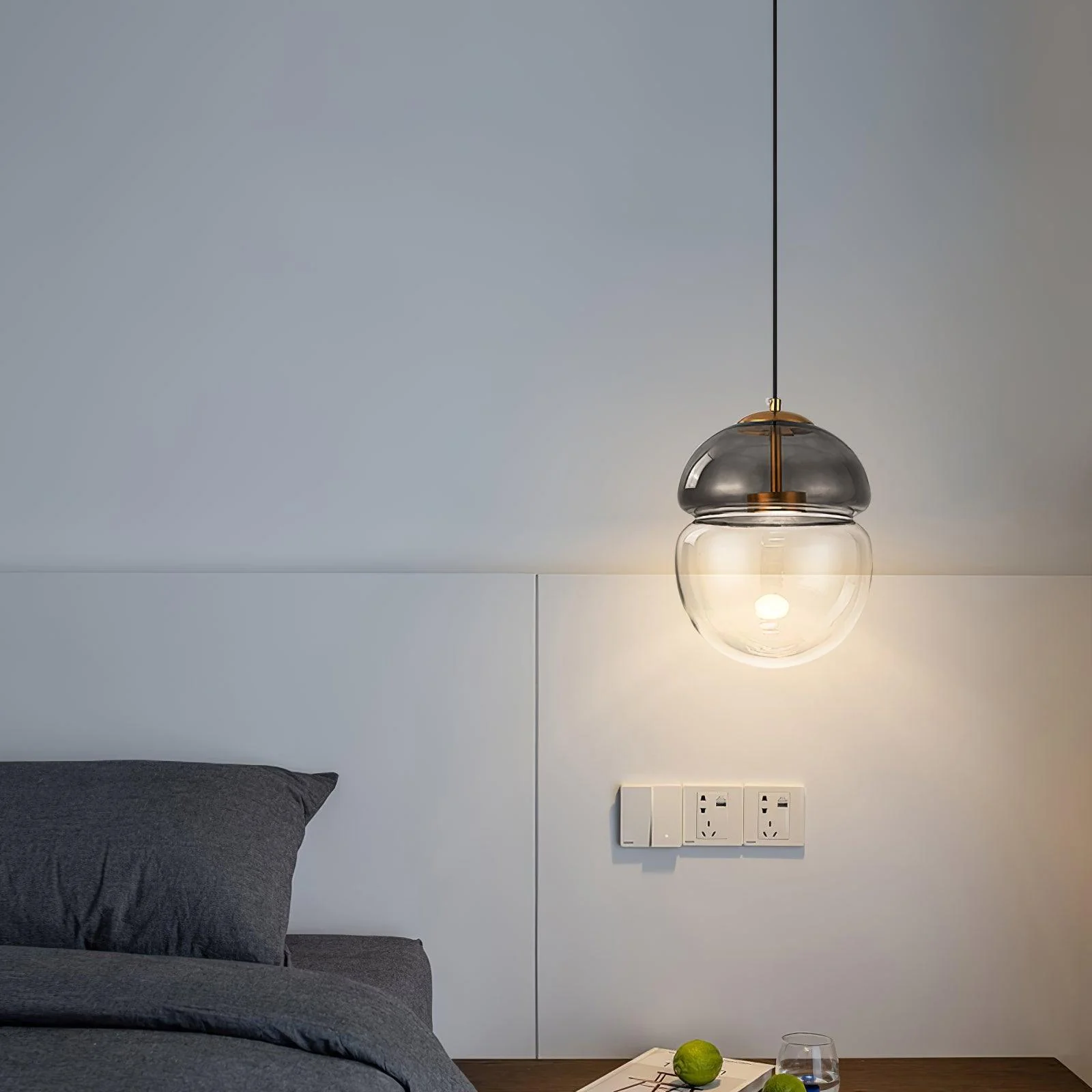 Aged Modern Minimalist Dome Glass Pendant Light - Image 16
