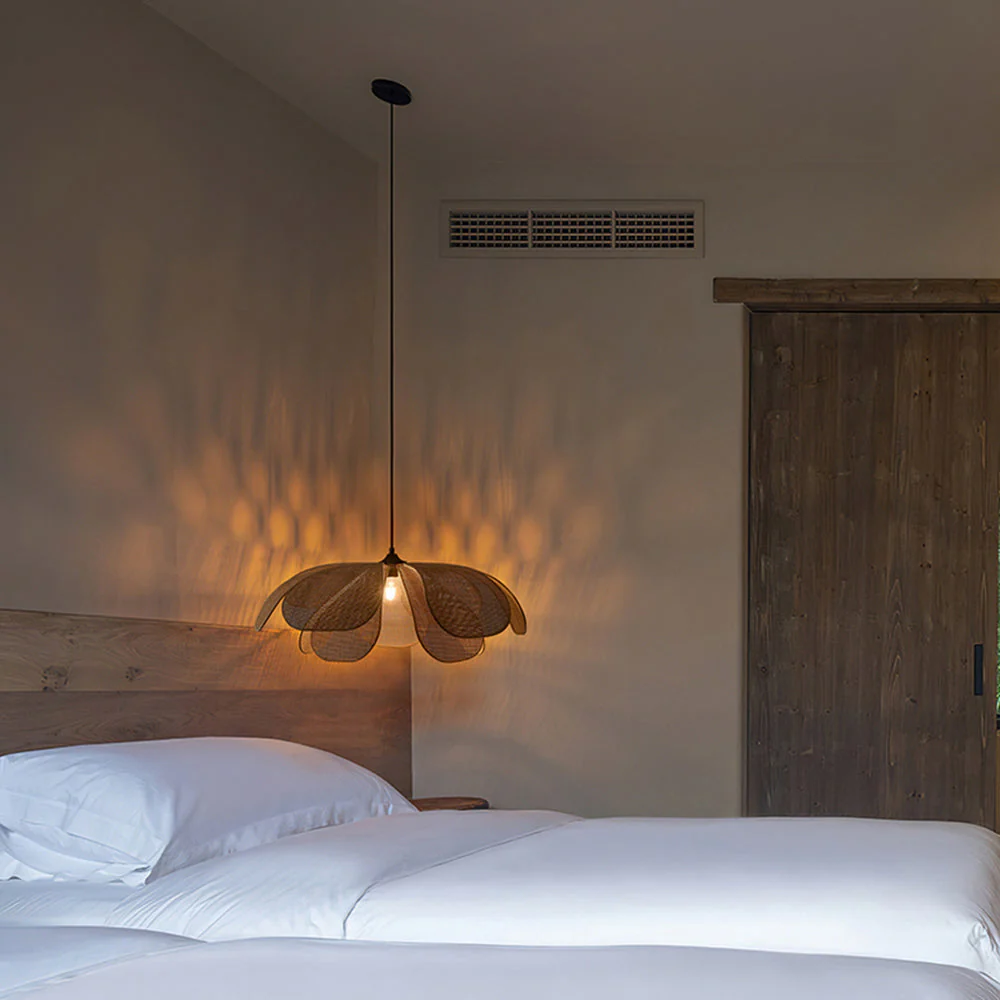 Aiko Handmade Pendant Light, Rattan/Willow Weave - Image 3