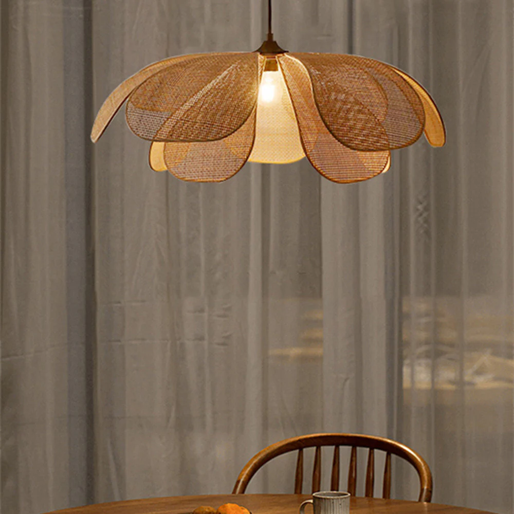 Aiko Handmade Pendant Light, Rattan/Willow Weave - Image 5