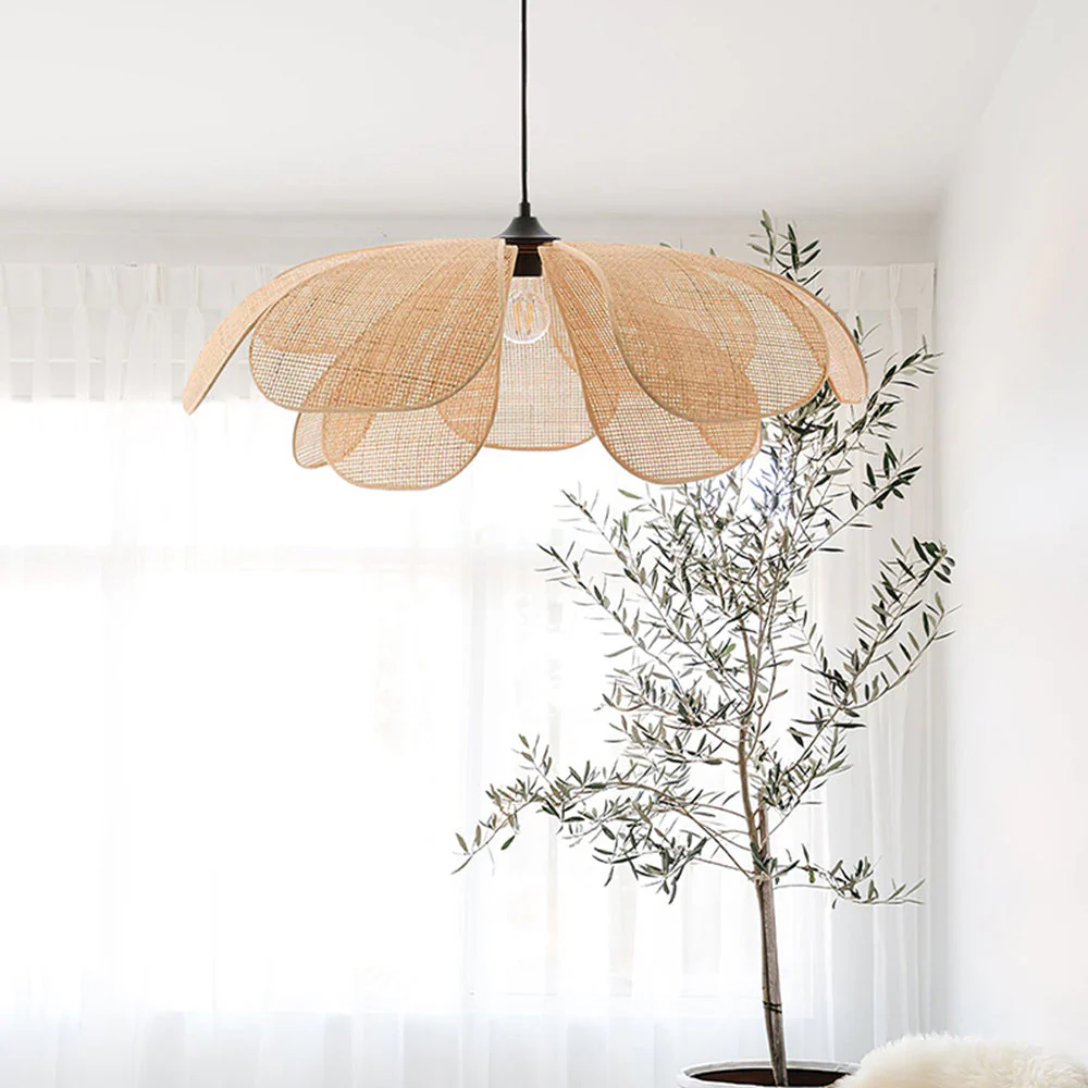 Aiko Handmade Pendant Light, Rattan/Willow Weave - Image 9