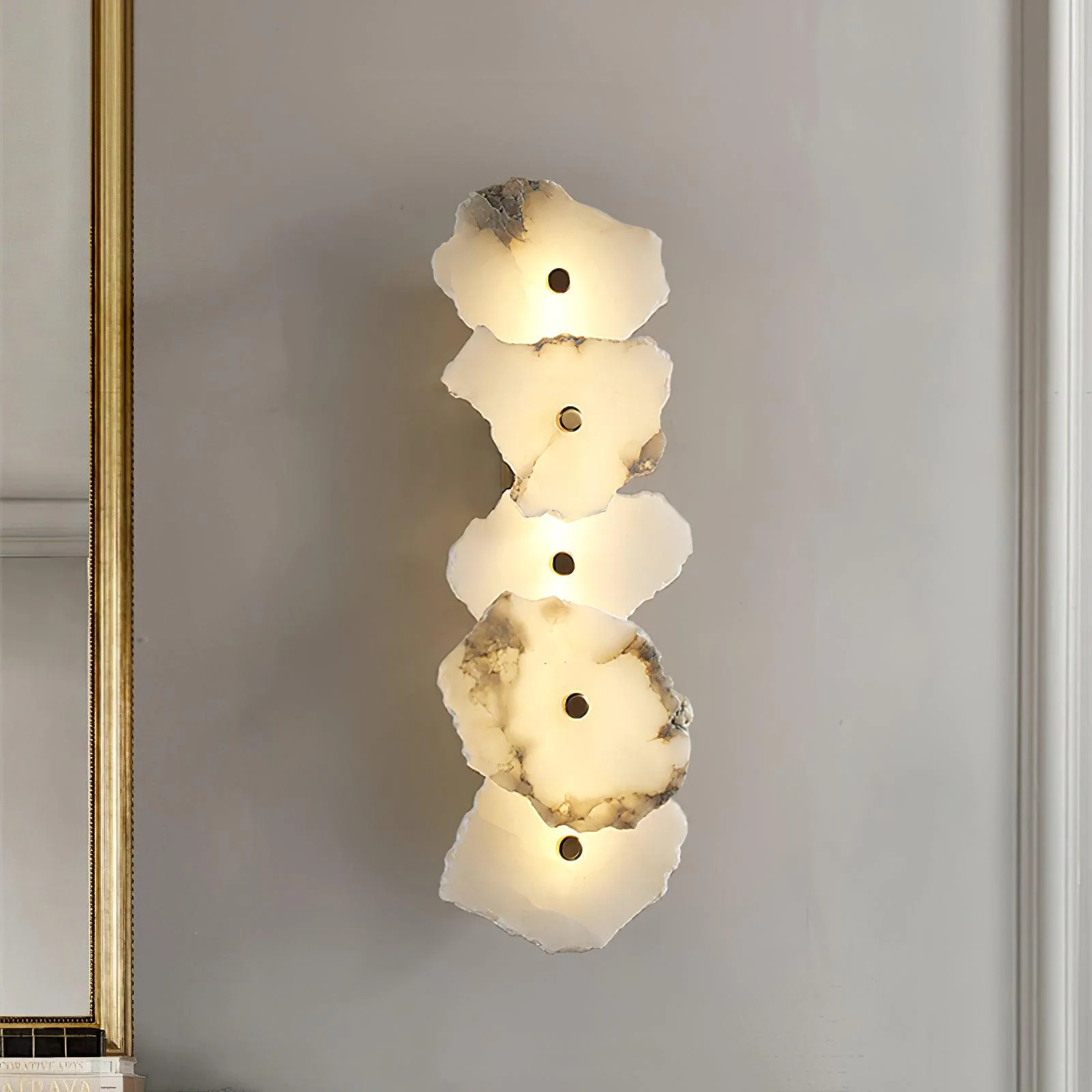 Alaeila Floral Cluster Alabaster Wall Light - Image 2