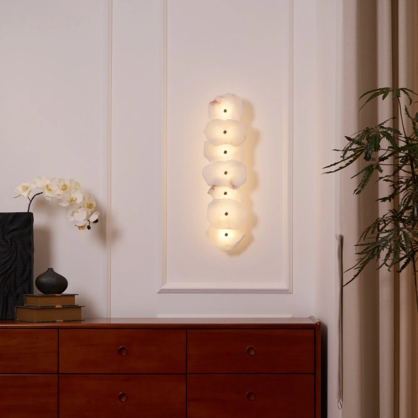 Alaeila Floral Cluster Alabaster Wall Light - Image 58
