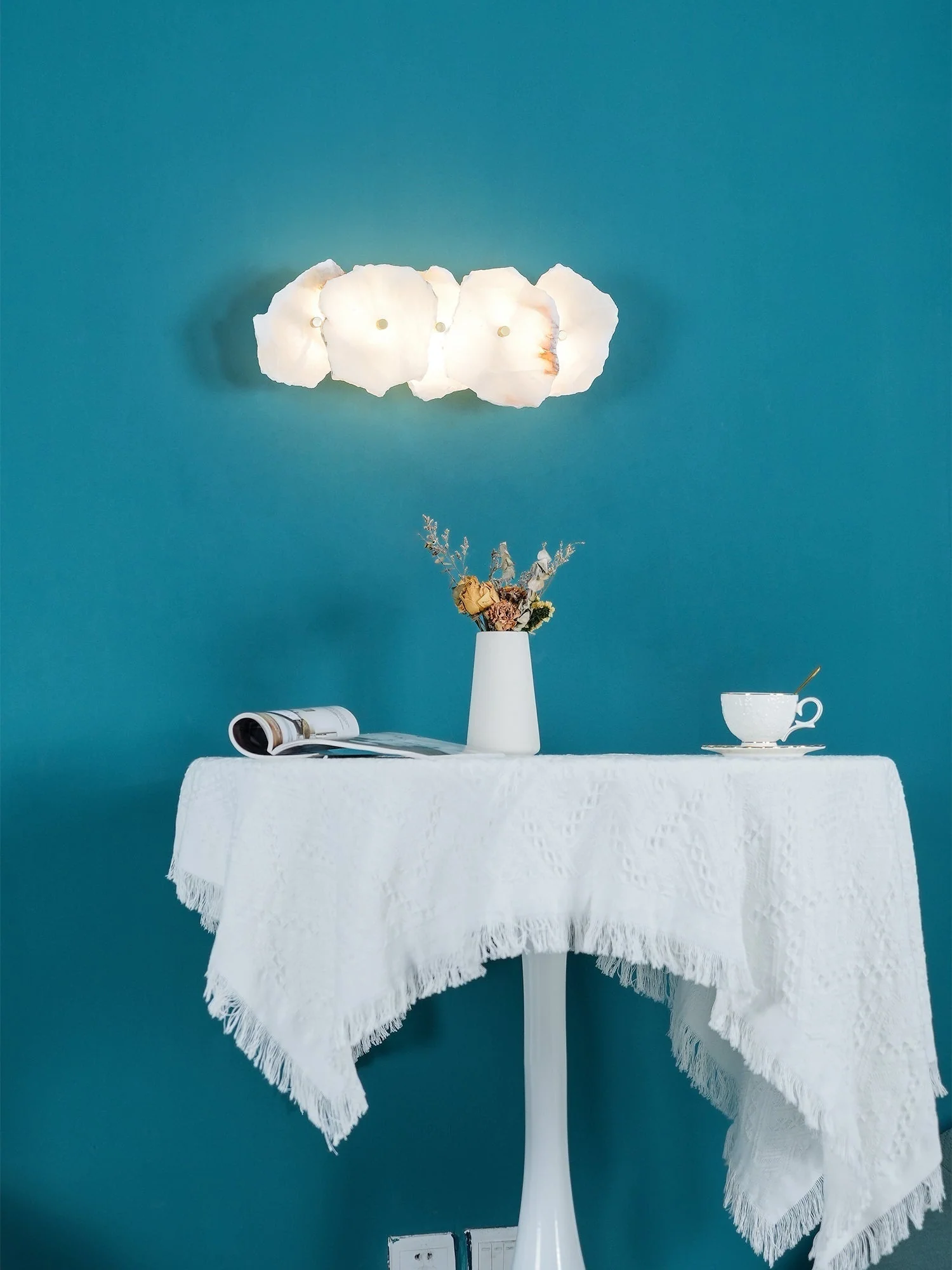 Alaeila Floral Cluster Alabaster Wall Light - Image 60
