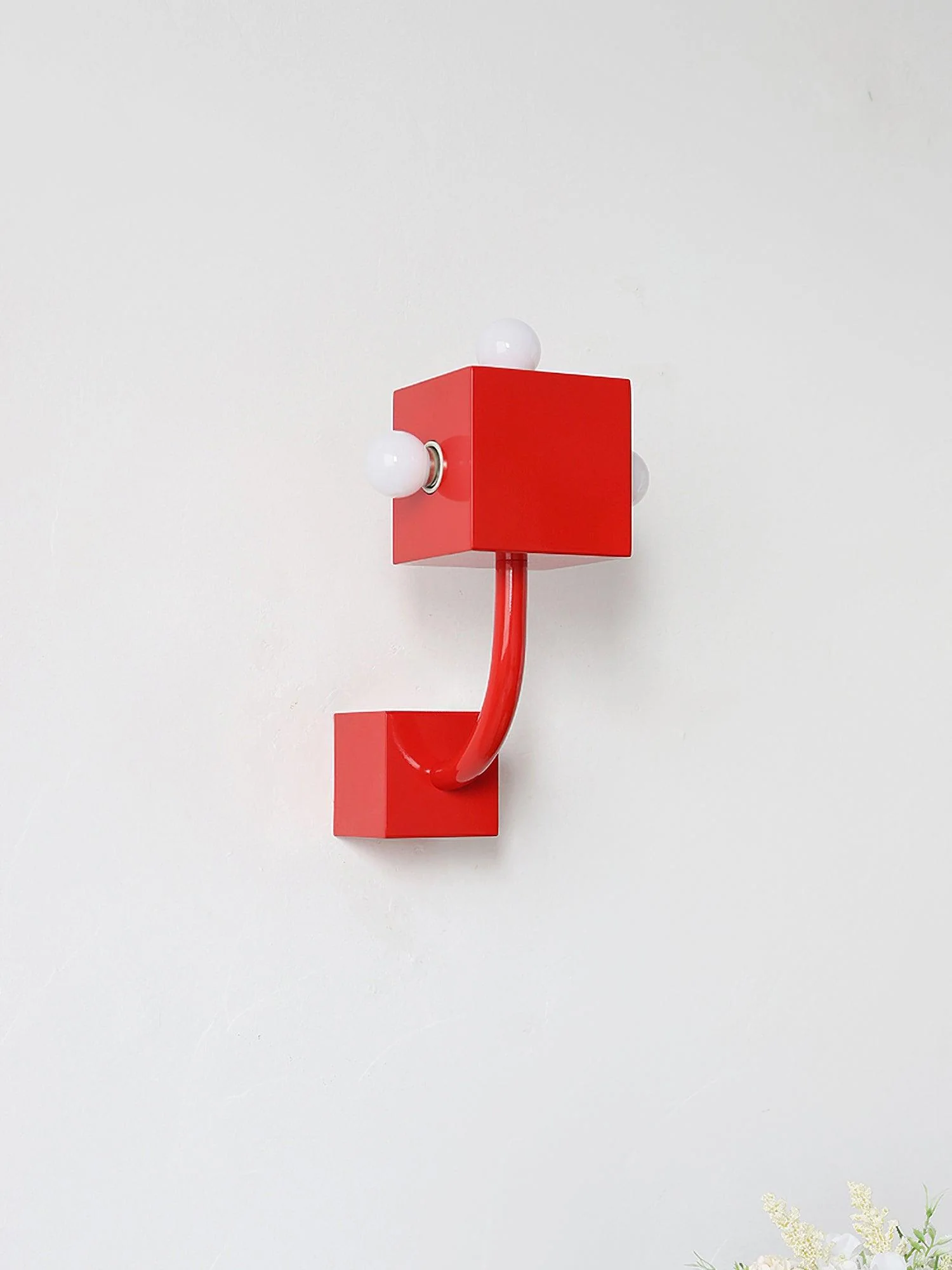 Alanna Individual Creativity Red Cube Wall Lamp - Image 11