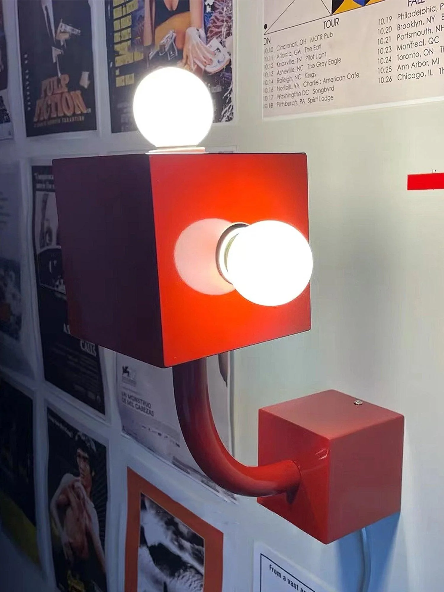 Alanna Individual Creativity Red Cube Wall Lamp - Image 13