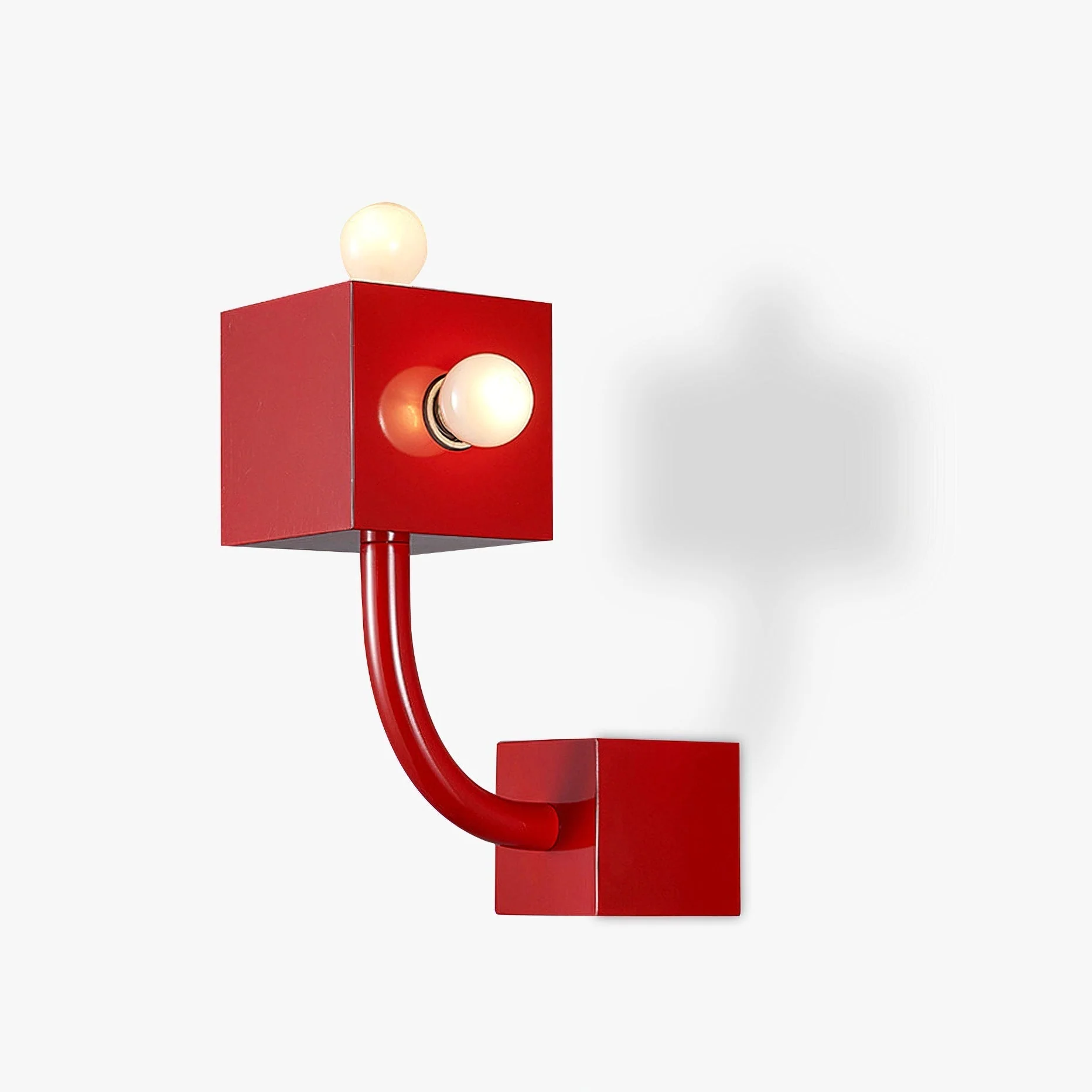 Alanna Individual Creativity Red Cube Wall Lamp - Image 5