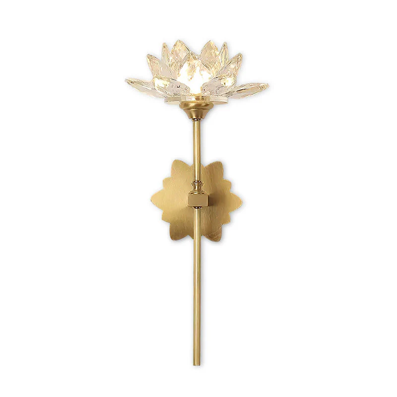Alberto Contemporary Brass Crystal Wall Light - Image 14
