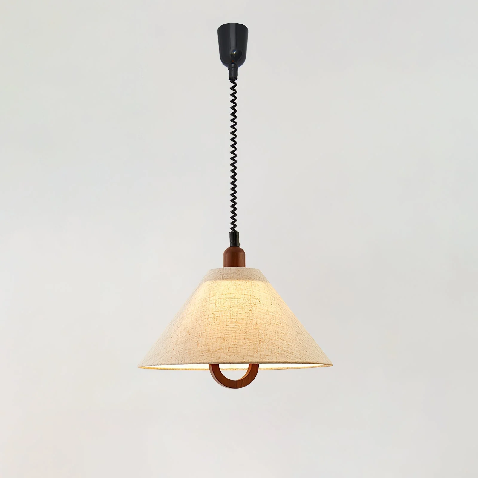 Alcaria Premium Nordic Art Fabric Wood Pendant Lamp - Image 10