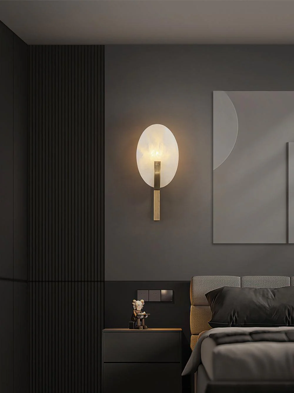 Alice Minimalist Alabaster Wall Light - Image 11