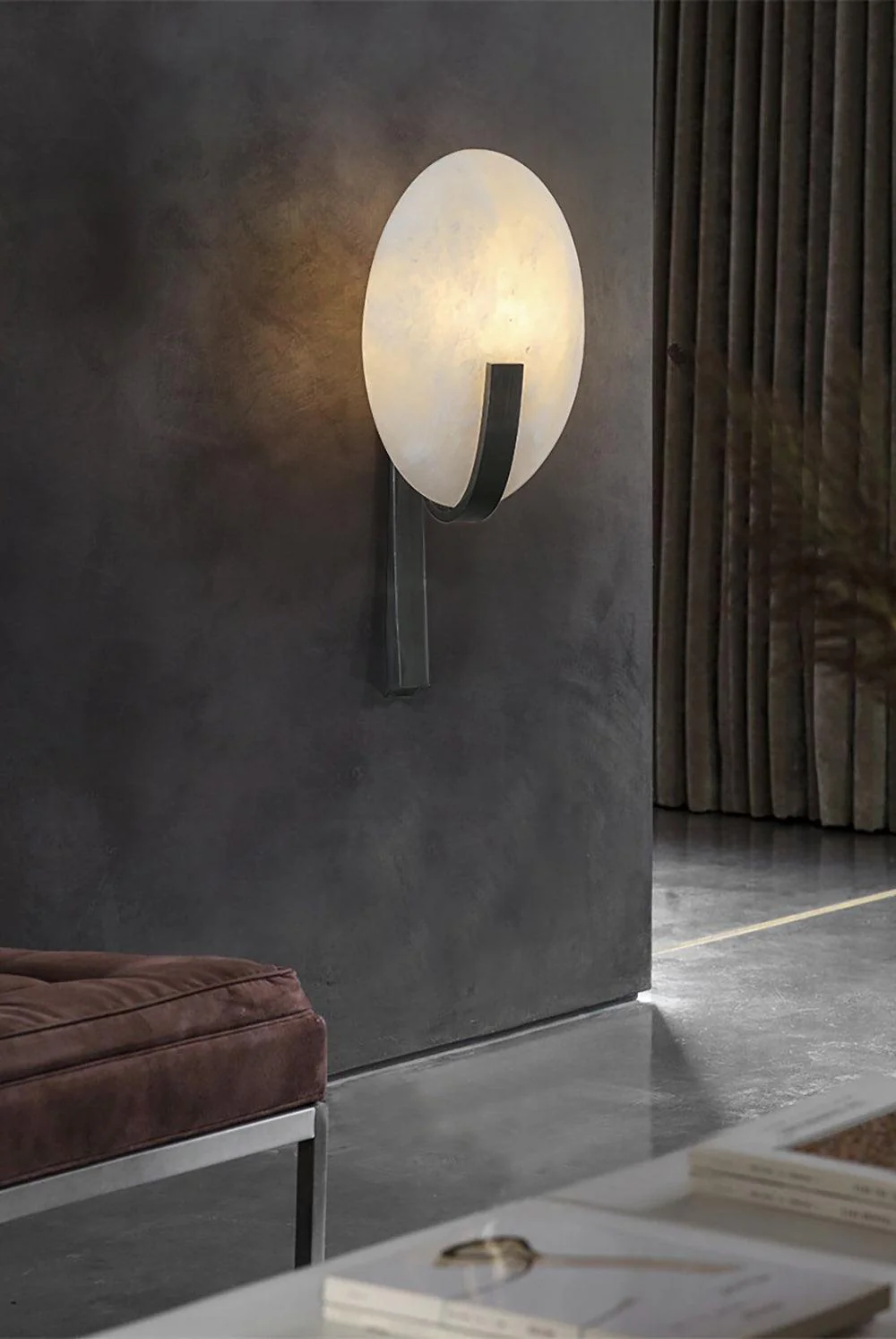 Alice Minimalist Alabaster Wall Light - Image 12