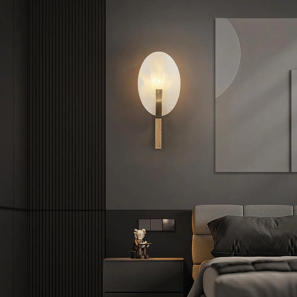 Alice Minimalist Alabaster Wall Light - Image 2