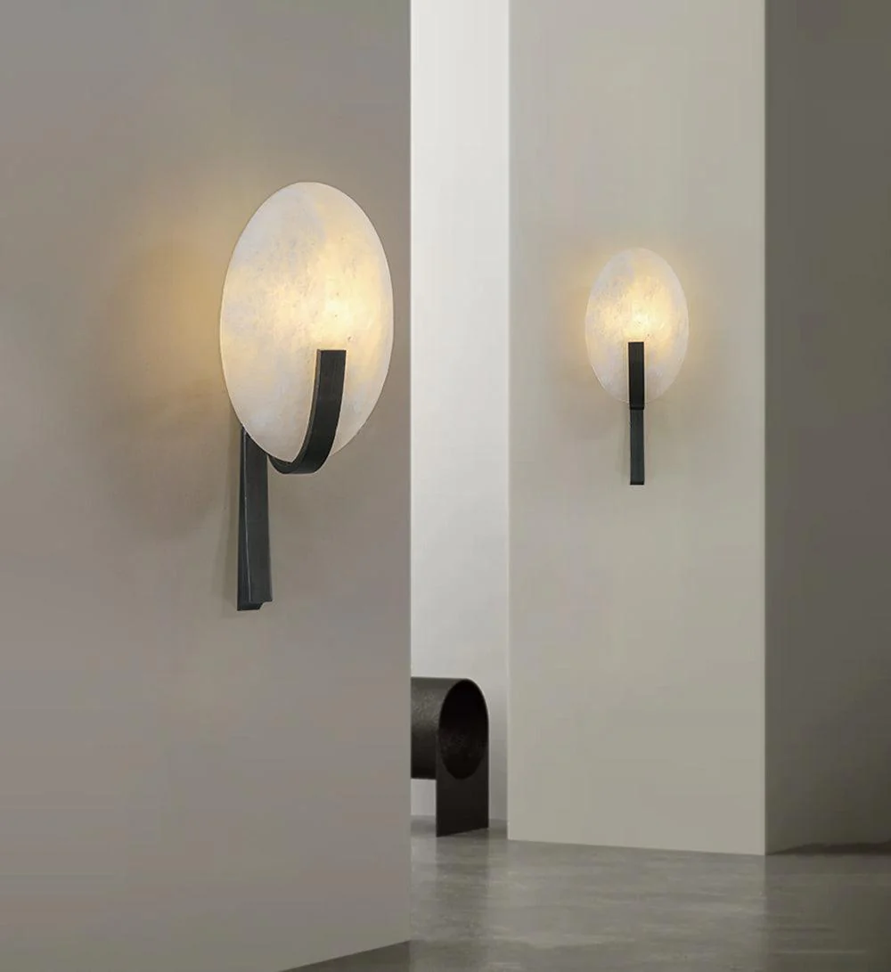 Alice Minimalist Alabaster Wall Light - Image 5