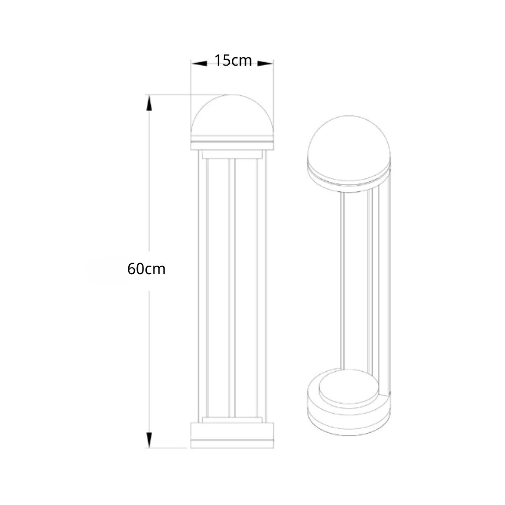 Alice Poles Modern Minimalist Outdoor Lights - Image 8