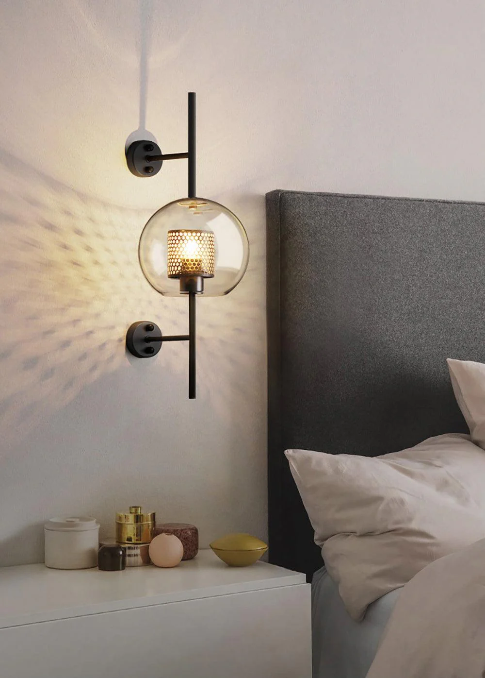 Alice Premium Nordic Art Glass Wall Light - Image 166