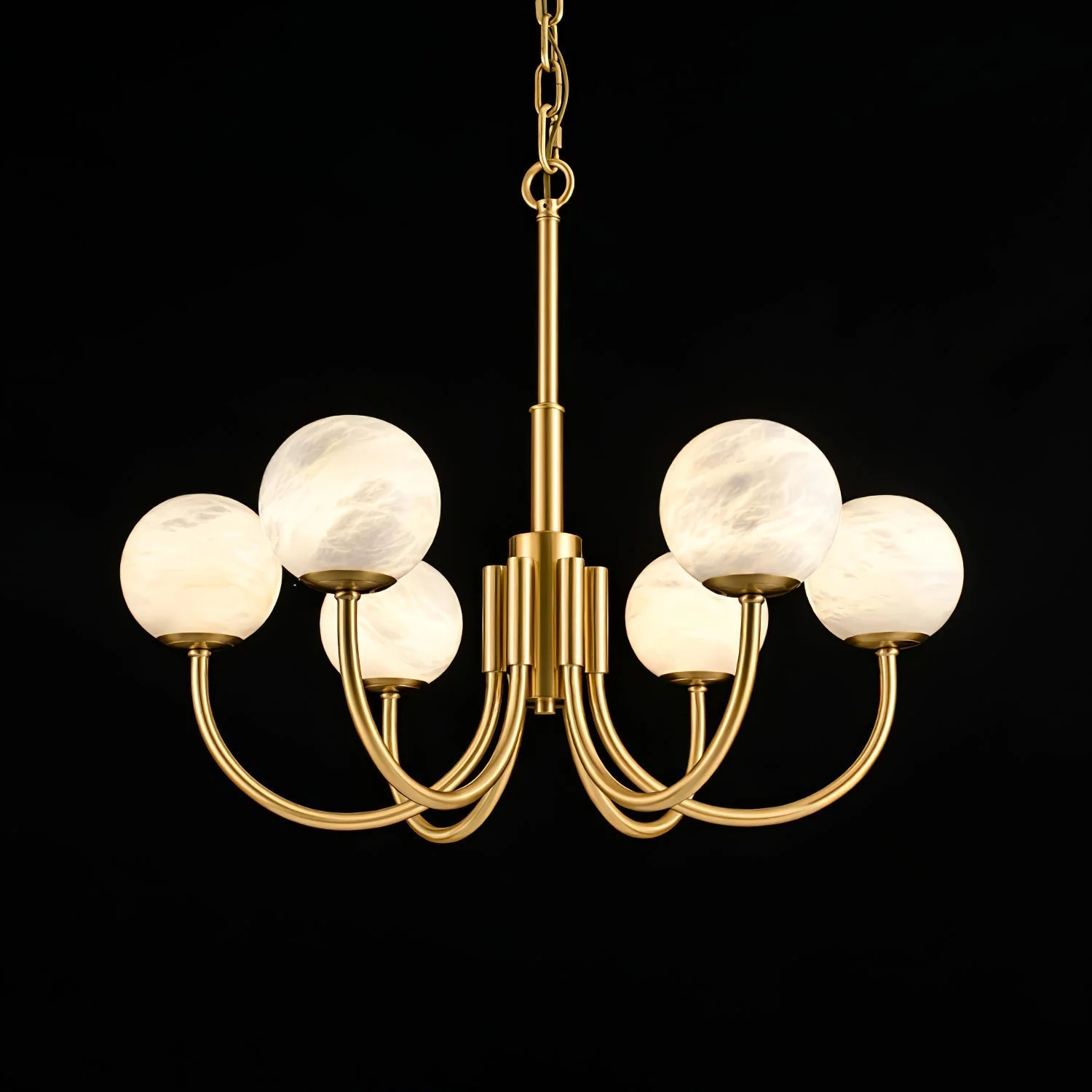 Alira Vintage Alabaster Chandelier Light - Image 3