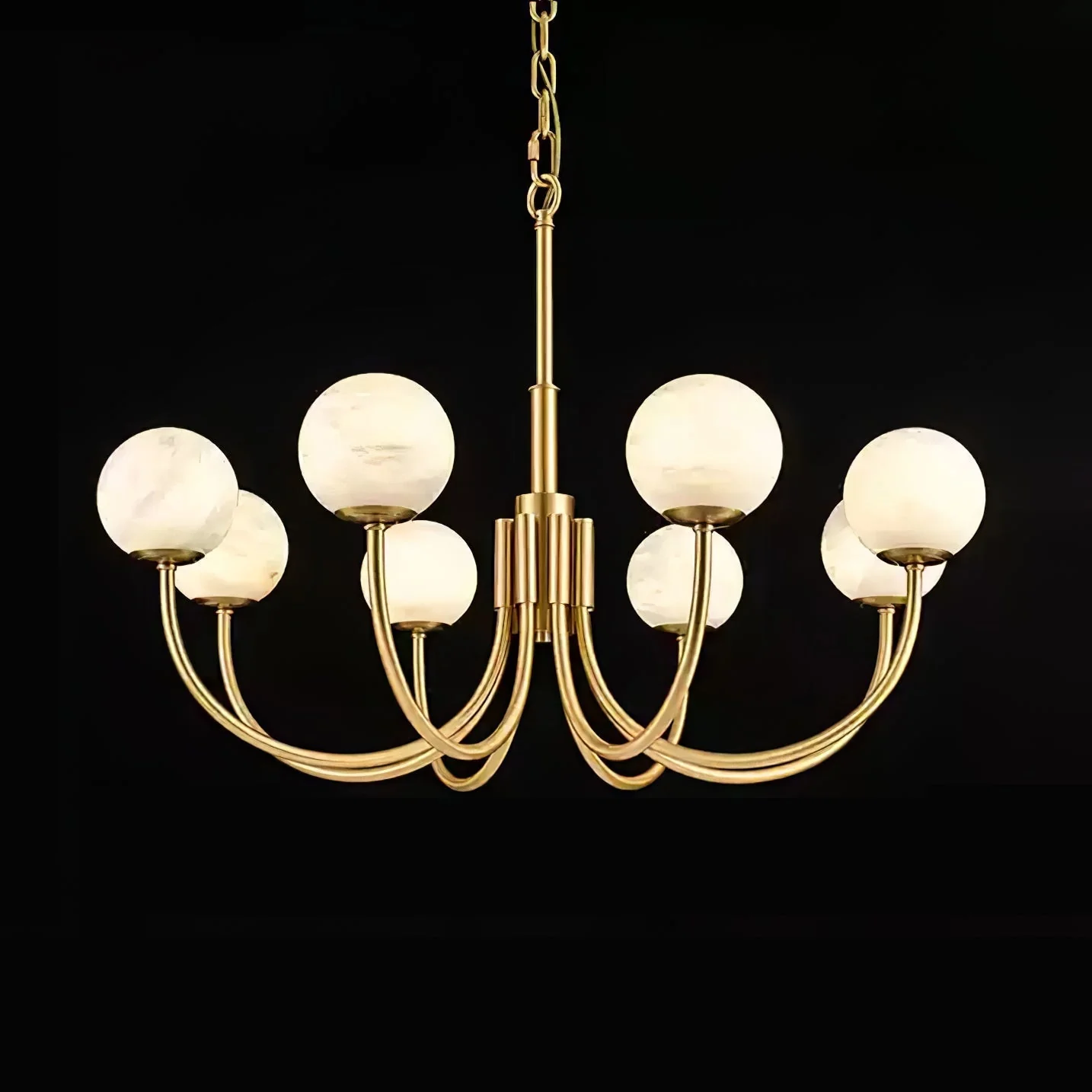 Alira Vintage Alabaster Chandelier Light - Image 33