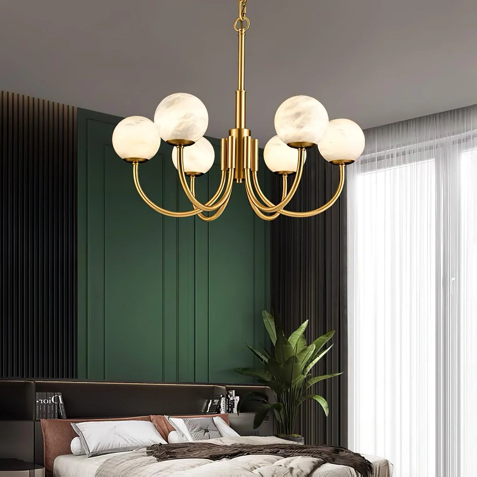 Alira Vintage Alabaster Chandelier Light - Image 38
