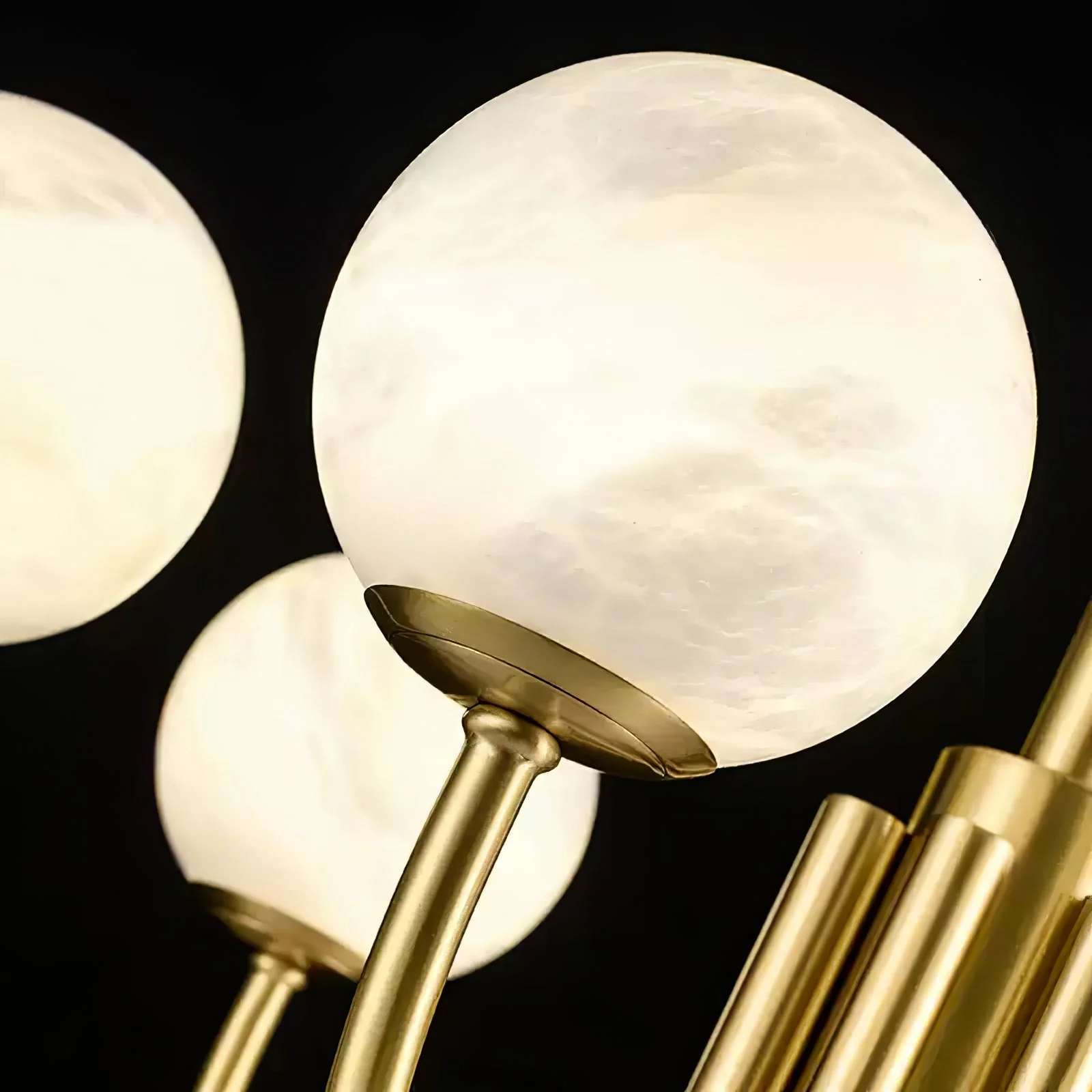 Alira Vintage Alabaster Chandelier Light - Image 8