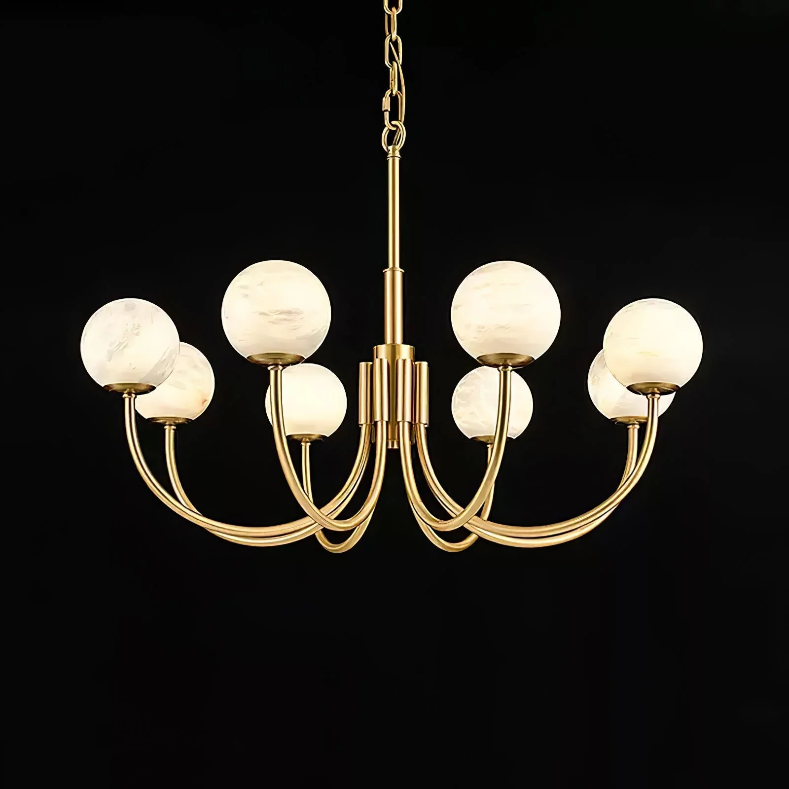 Alira Vintage Alabaster Chandelier Light - Image 9