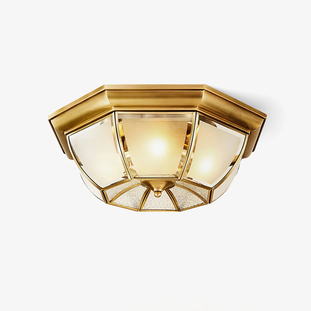 Alirora Bowl Shaped Brass Glass Ceiling Lamp
