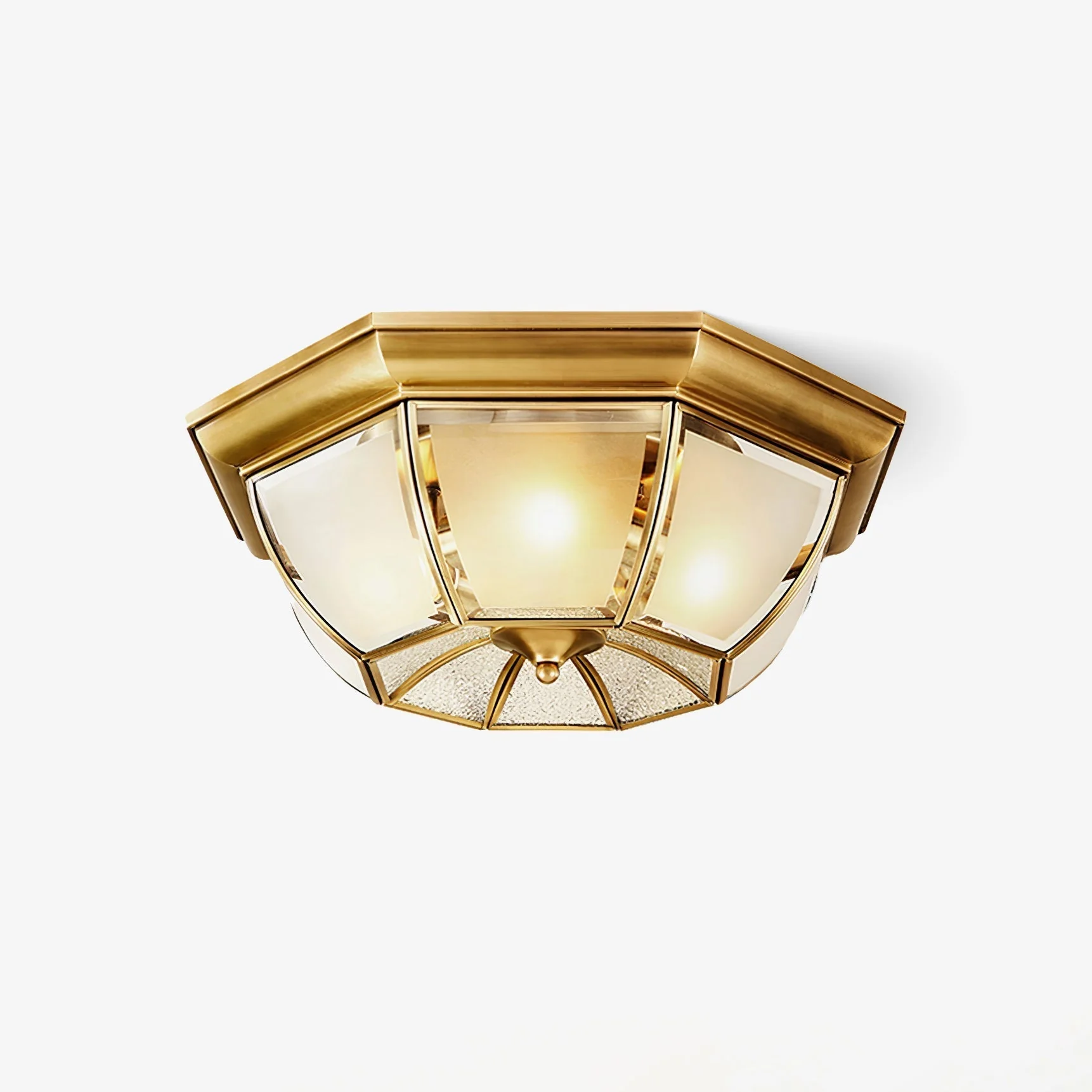 Alirora Bowl Shaped Brass Glass Ceiling Lamp - Image 6
