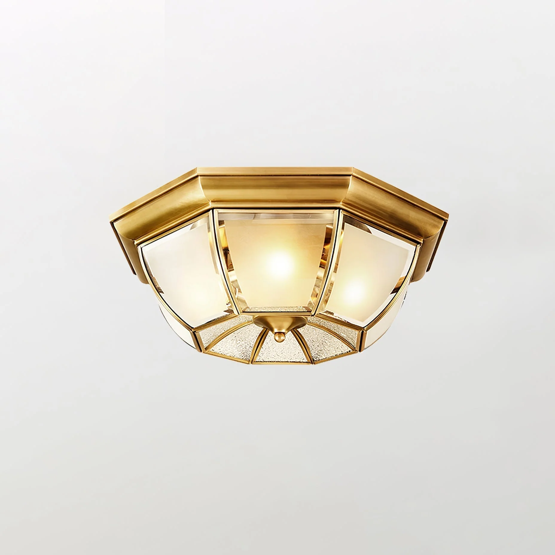 Alirora Bowl Shaped Brass Glass Ceiling Lamp - Image 7