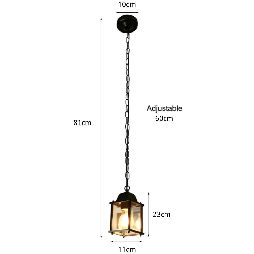 Alma Square Modern Glass Outdoor Pendant Lights - Image 7