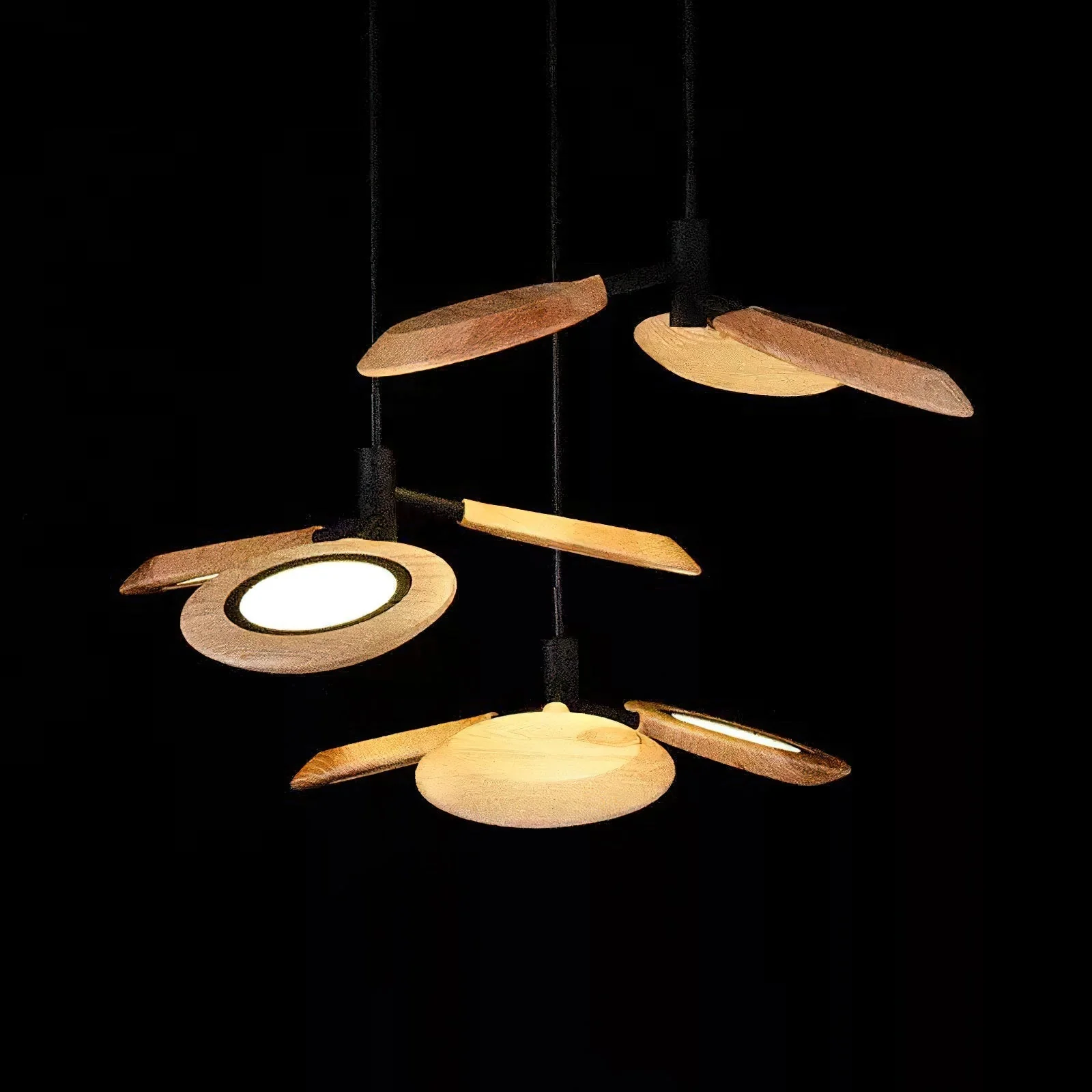 Alnoraris Tiered Wood Pendant Light - Image 5