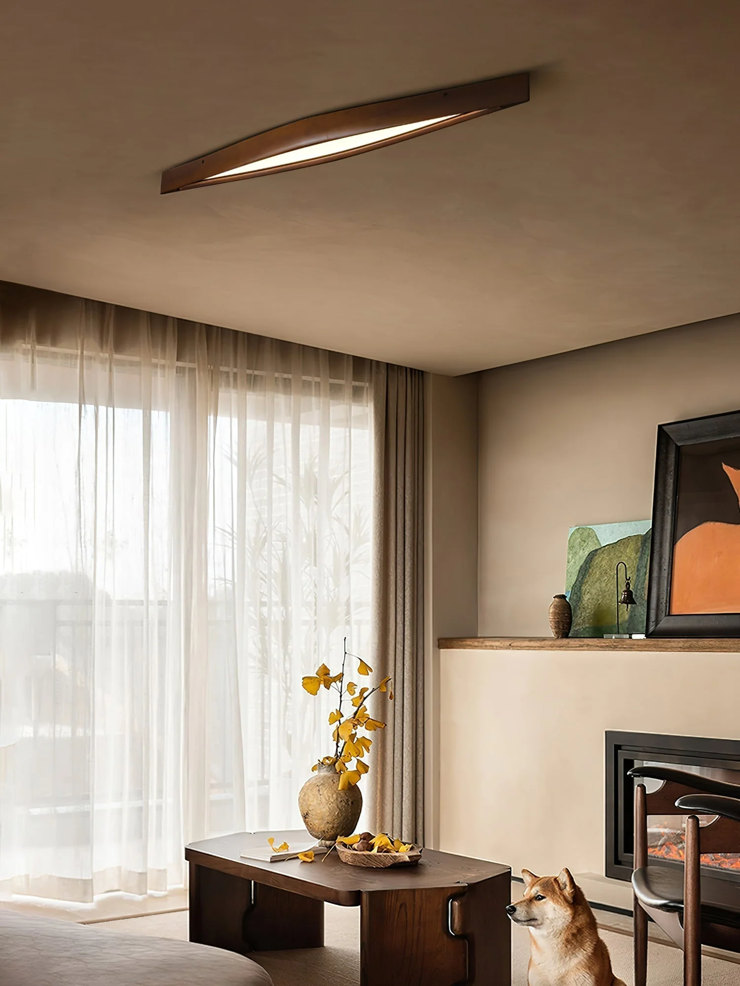 Alnoreth Nordic Horizon Linear Wood Ceiling Lamp - Image 18