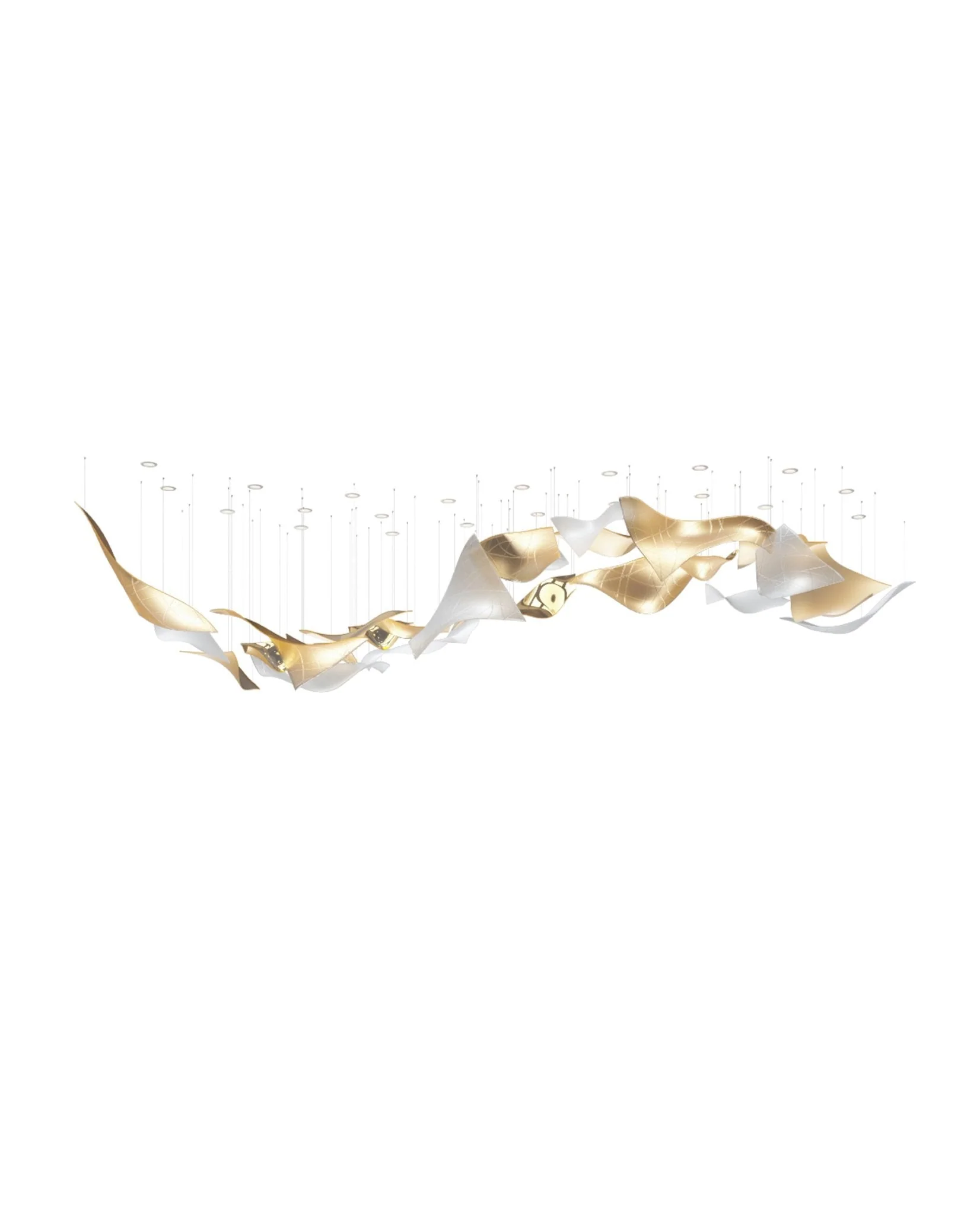 Alnoror Sculptural Gold Pendant Light - Image 3