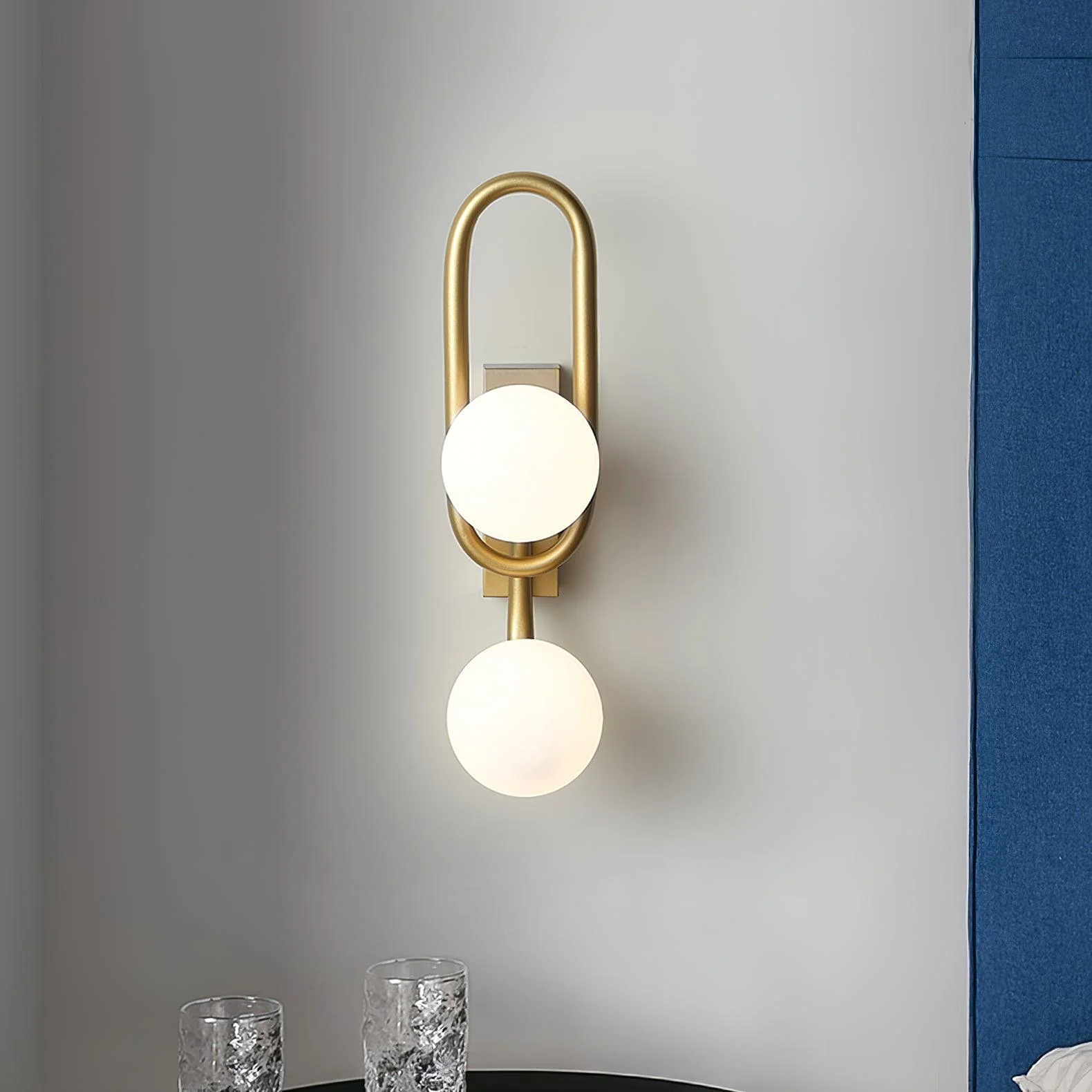 Alphaia Modern Minimalist Glass Wall Lamp - Image 4