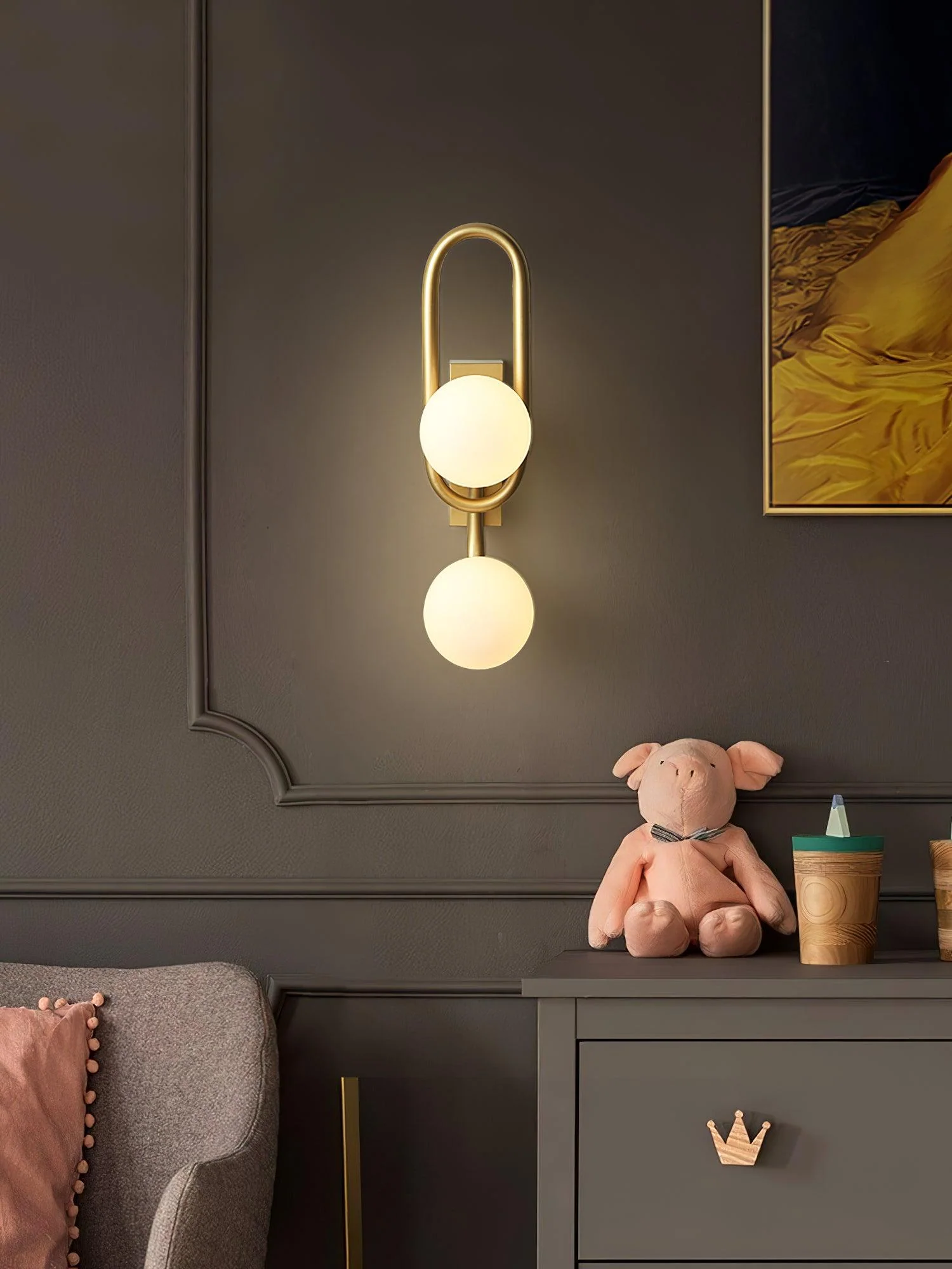 Alphaia Modern Minimalist Glass Wall Lamp - Image 9