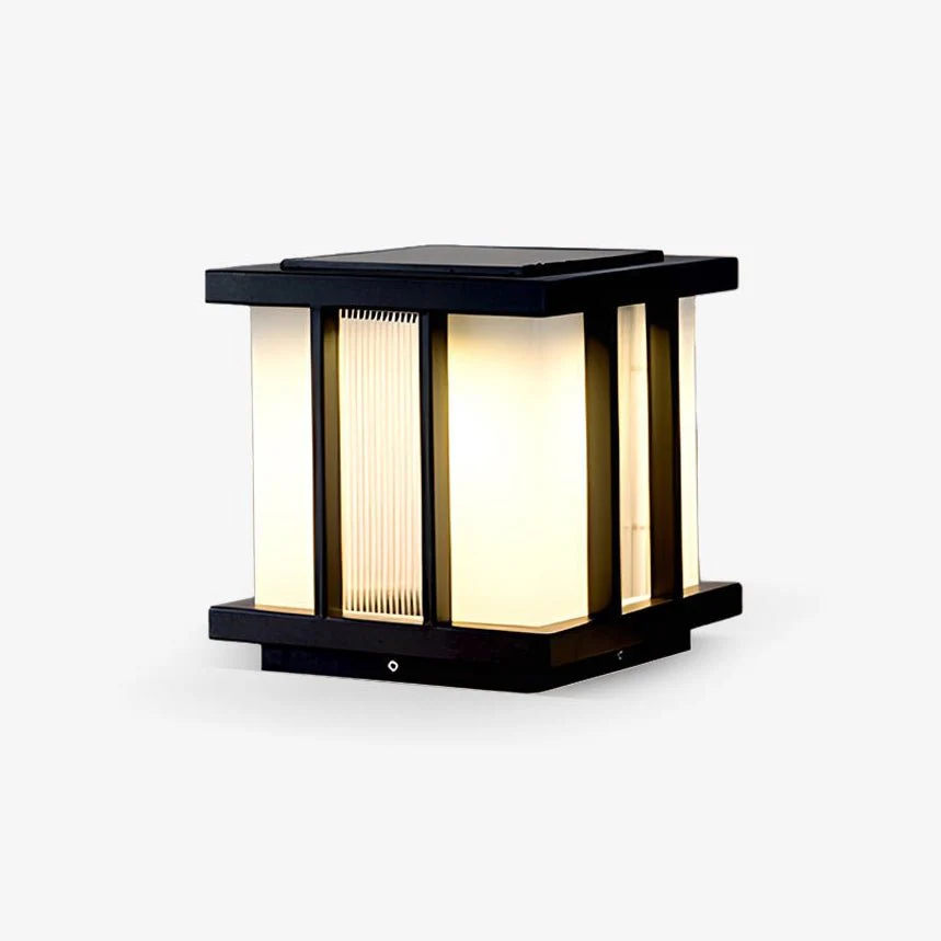 Alraeir Modern Cube Glass Solar Outdoor Light