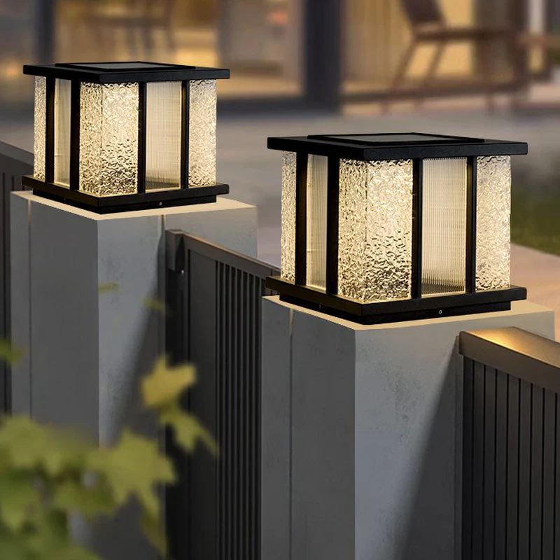 Alraeir Modern Cube Glass Solar Outdoor Light - Image 4