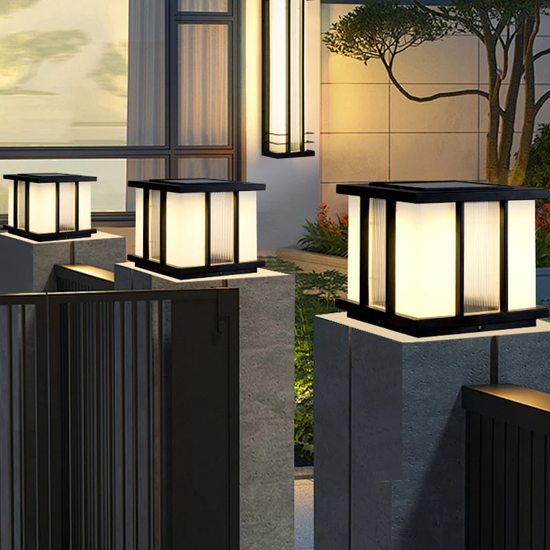 Alraeir Modern Cube Glass Solar Outdoor Light - Image 9