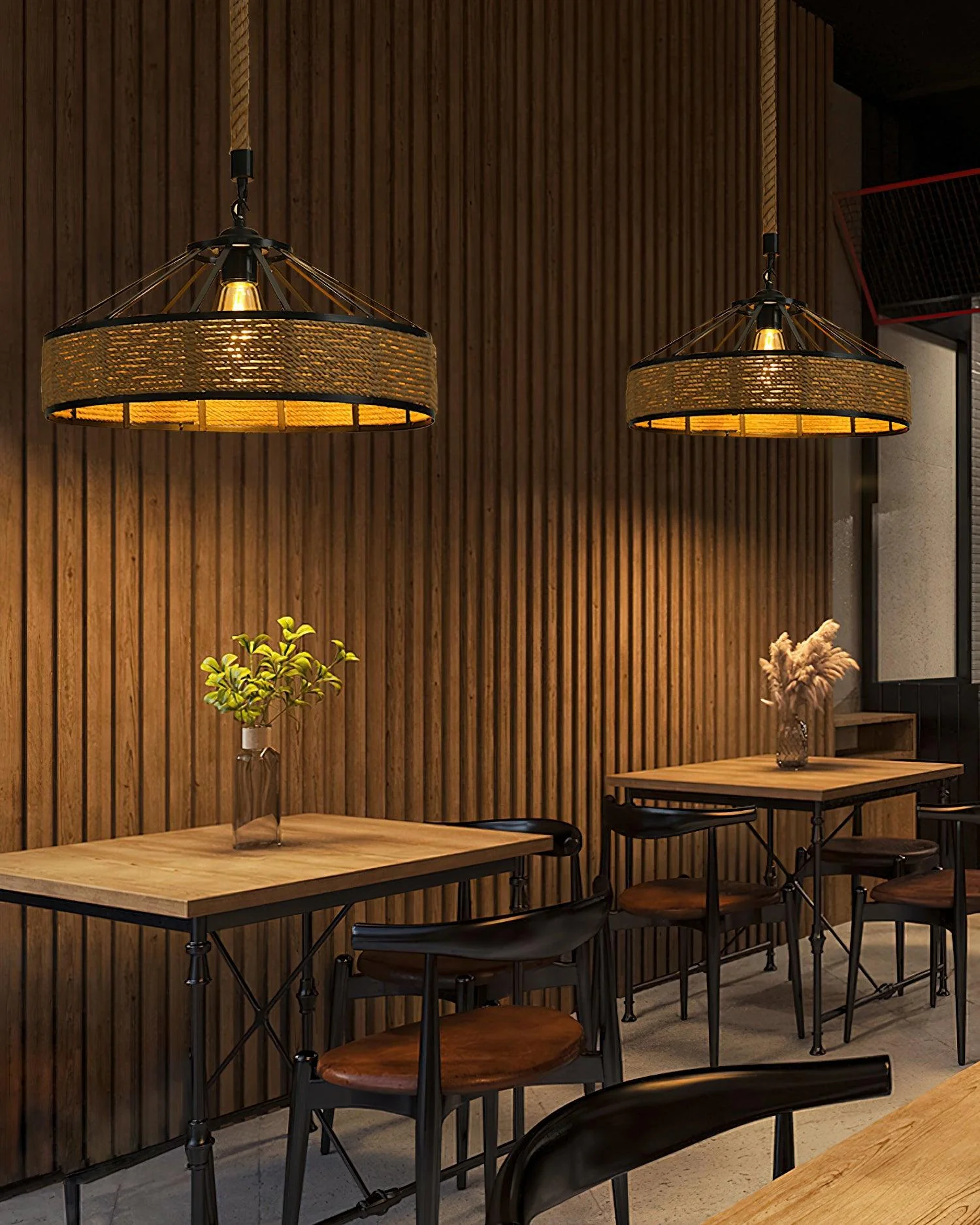 Alshaan Retro Hemp Rope Exquisite Pendant Light - Image 14