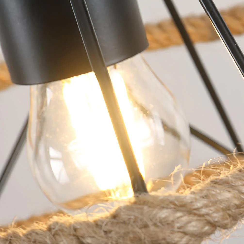 Alshaan Retro Hemp Rope Exquisite Pendant Light - Image 17