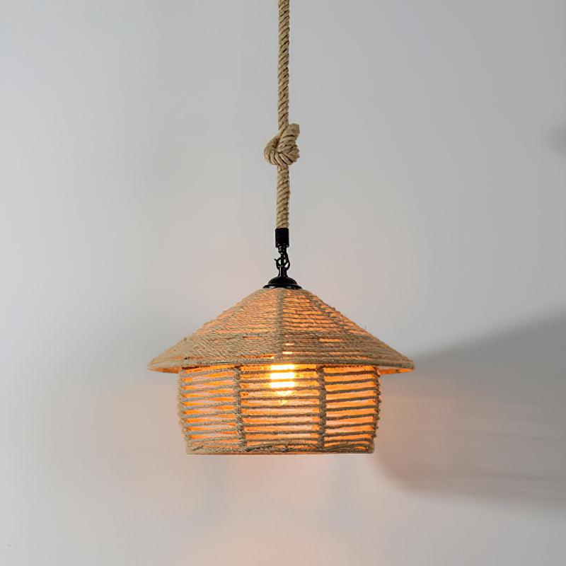 Alshaan Retro Hemp Rope Exquisite Pendant Light - Image 21