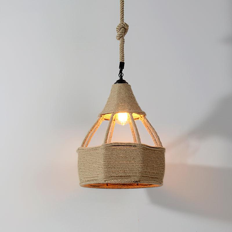 Alshaan Retro Hemp Rope Exquisite Pendant Light - Image 22