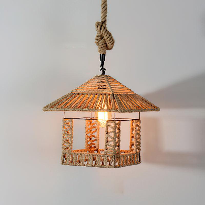 Alshaan Retro Hemp Rope Exquisite Pendant Light - Image 31