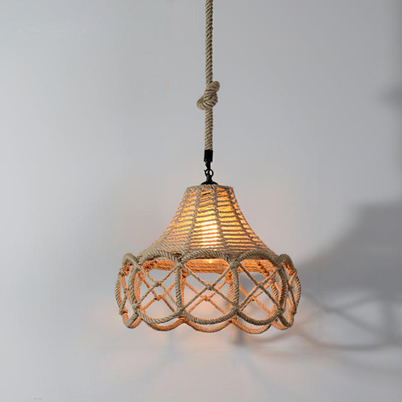 Alshaan Retro Hemp Rope Exquisite Pendant Light - Image 37