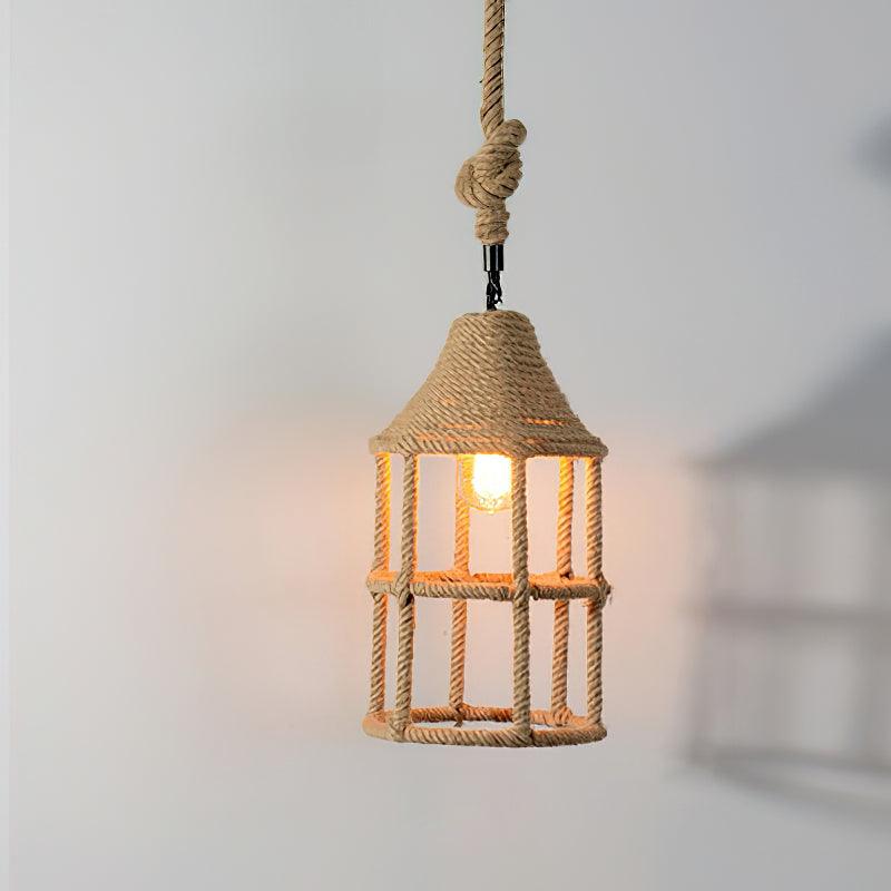 Alshaan Retro Hemp Rope Exquisite Pendant Light - Image 41