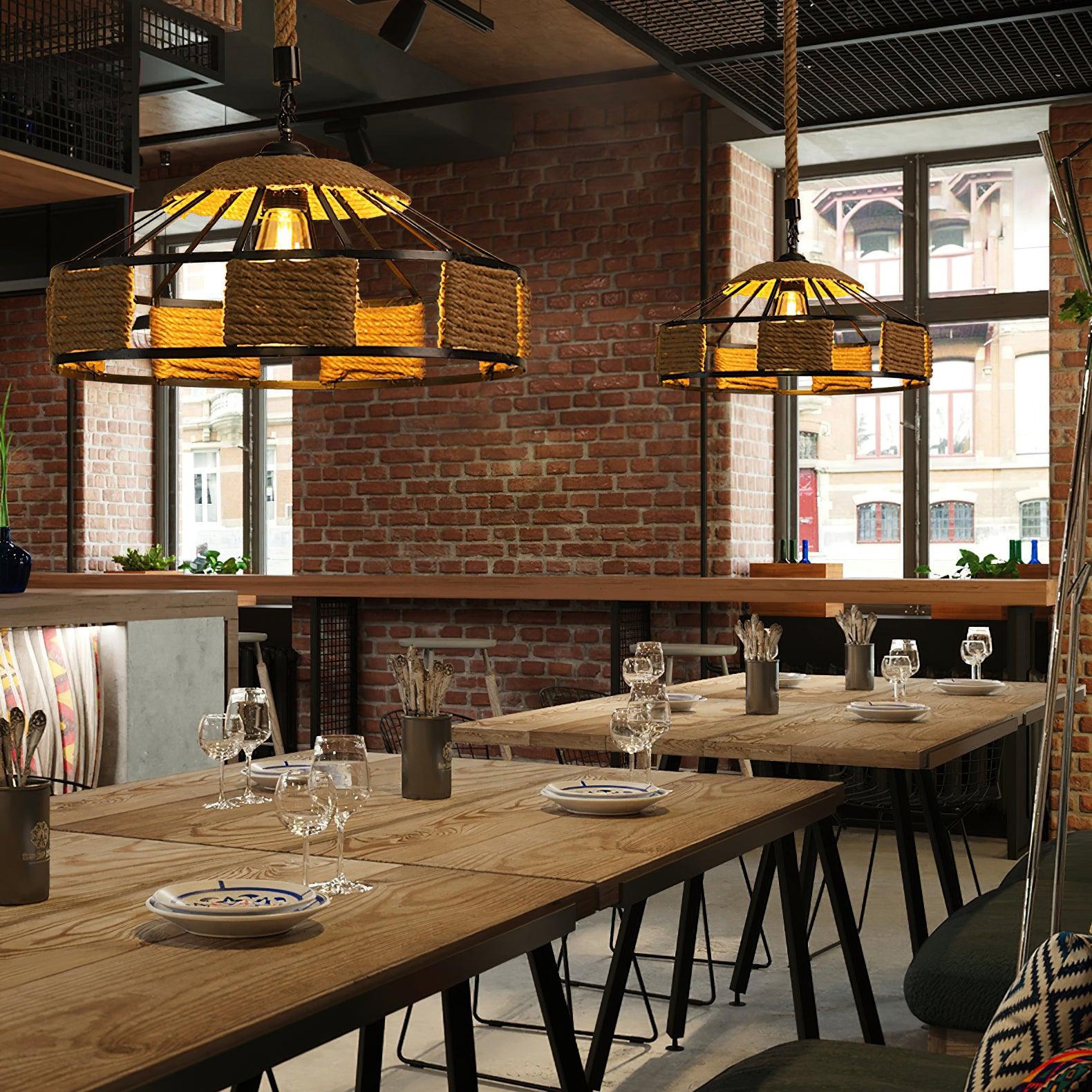 Alshaan Retro Hemp Rope Exquisite Pendant Light - Image 52