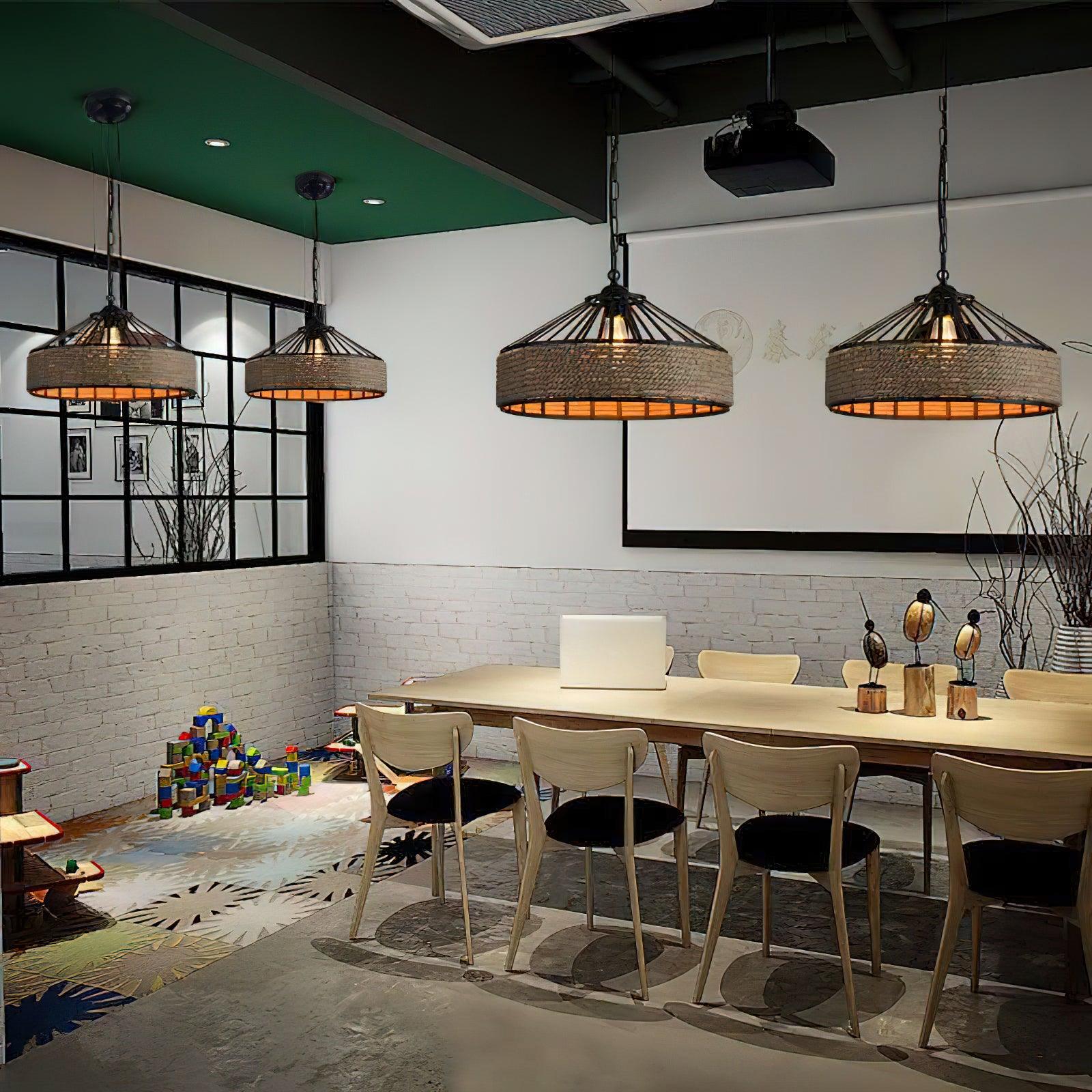 Alshaan Retro Hemp Rope Exquisite Pendant Light - Image 7