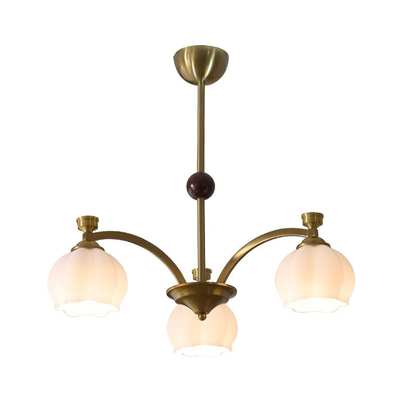 Alshaarae Traditional Premium Arc Wood Glass Chandelier - Image 27