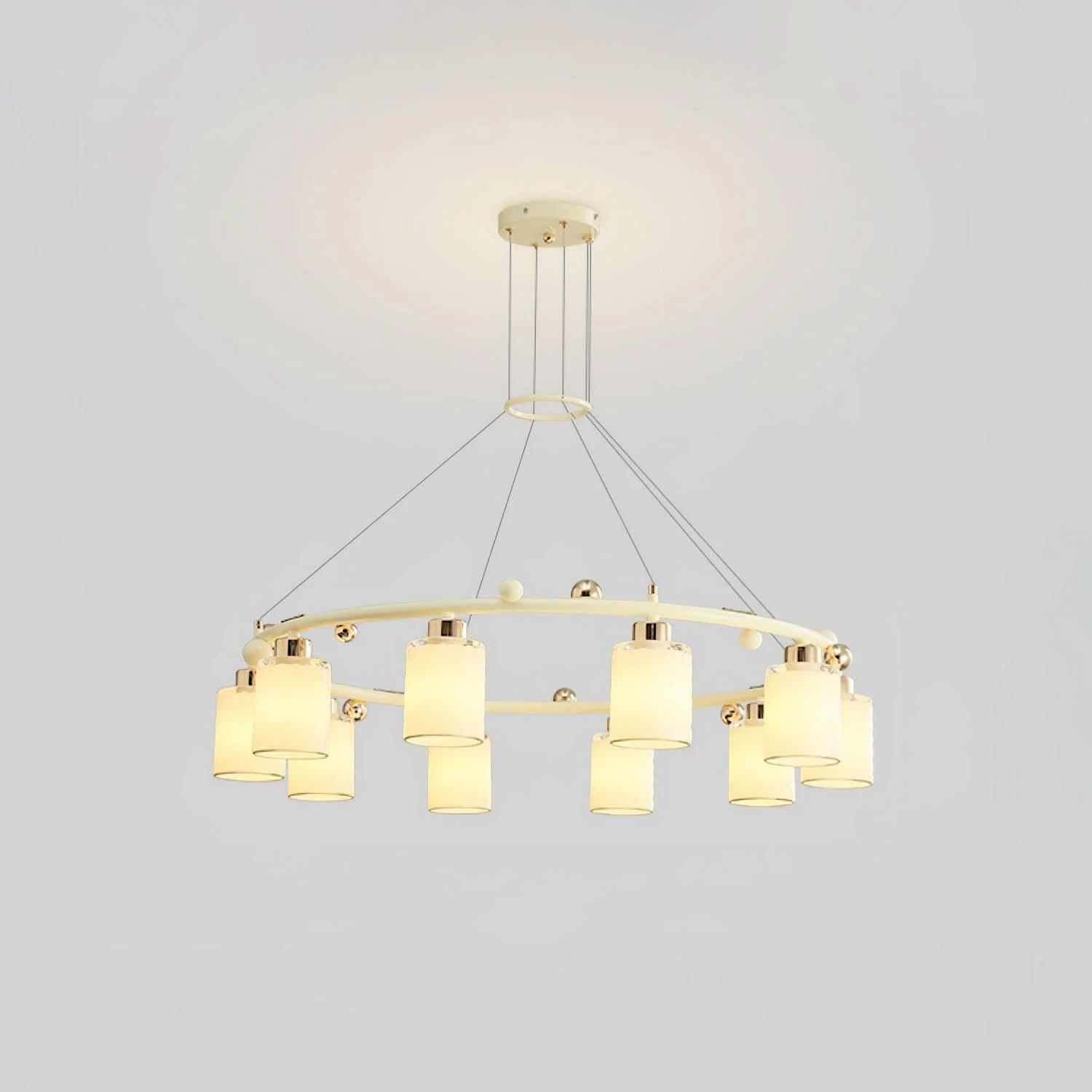 Alsile Japandi Style Glass Chandelier - Image 11