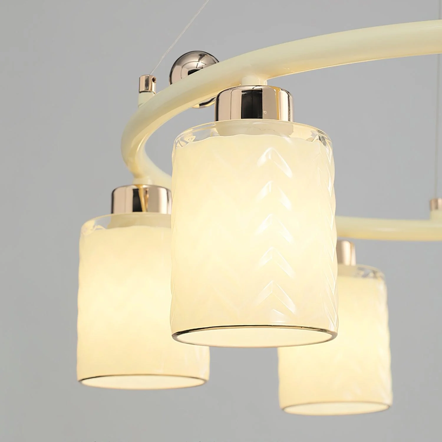 Alsile Japandi Style Glass Chandelier - Image 12