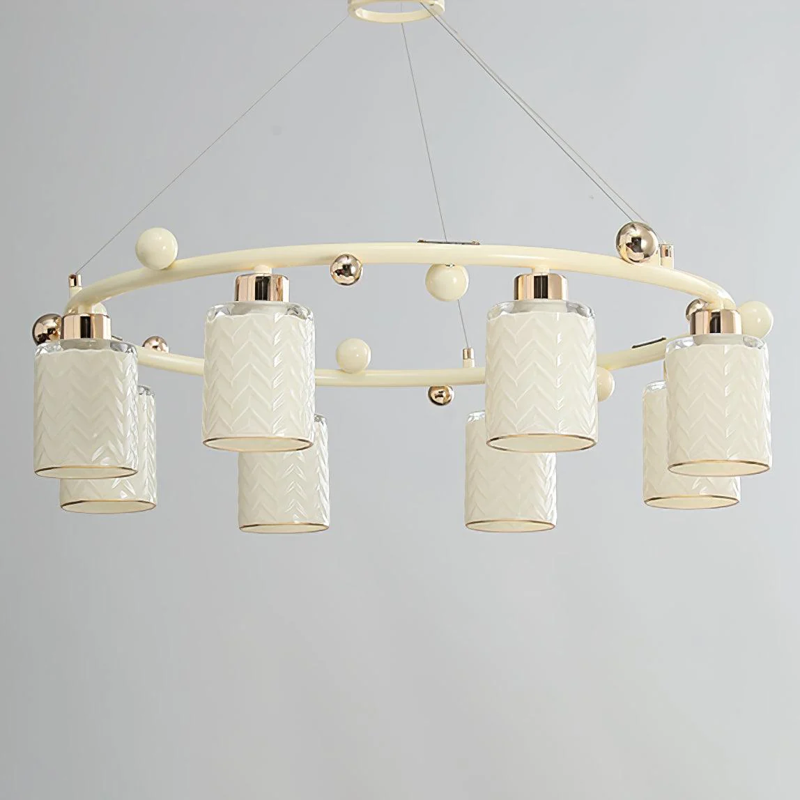 Alsile Japandi Style Glass Chandelier - Image 19