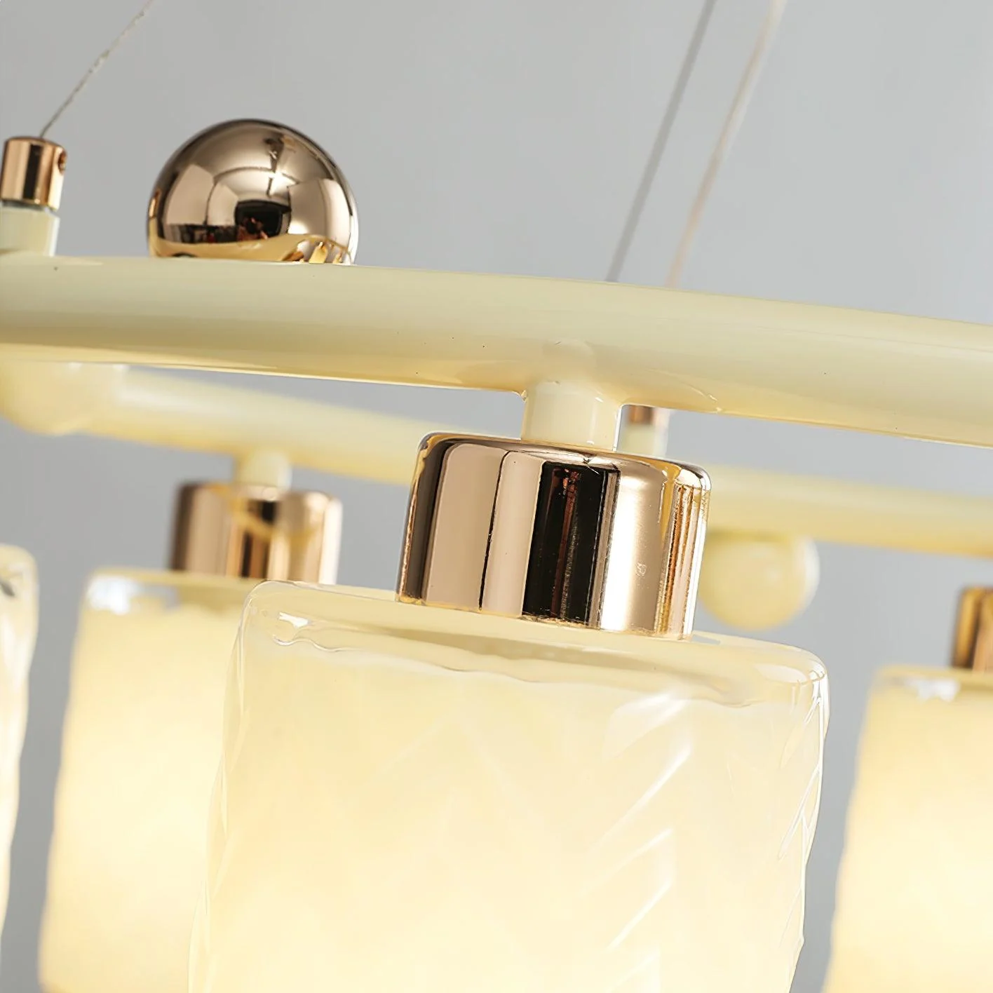 Alsile Japandi Style Glass Chandelier - Image 21